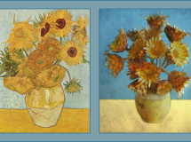 1888-Vincent-van-Gogh-Vaas-met-twaalf-zonnebloemen-Foto gemaakt door Martha de Vries